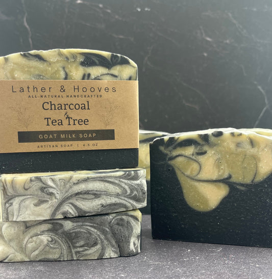 Charcoal & Tea Tree - A refreshing swirl of charcoal and botanicals for naturally clean, balanced skin.